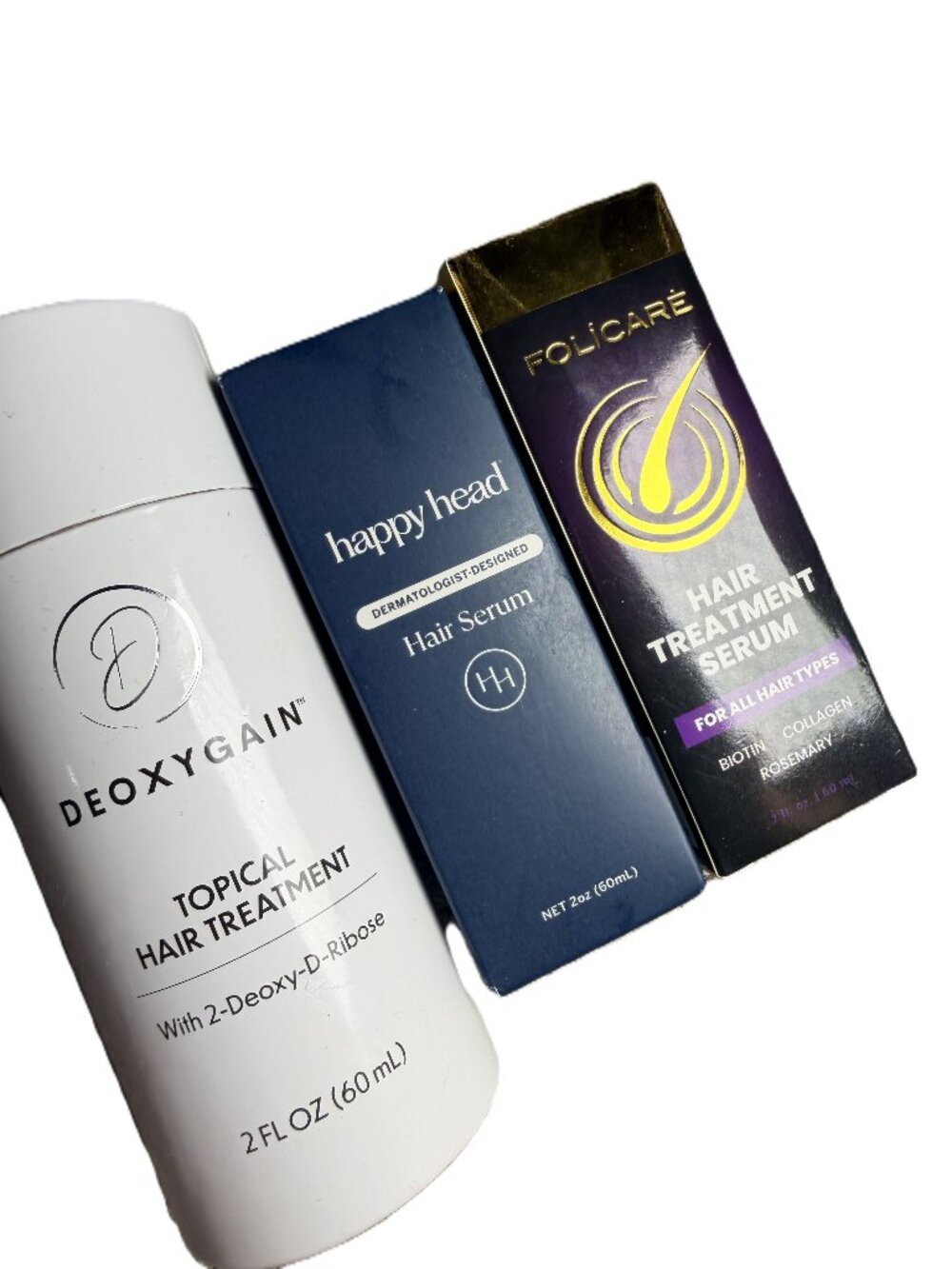 1 Hair product bundle Deoxygain Happy Head Serum and Topic Treatment Bundle of 3